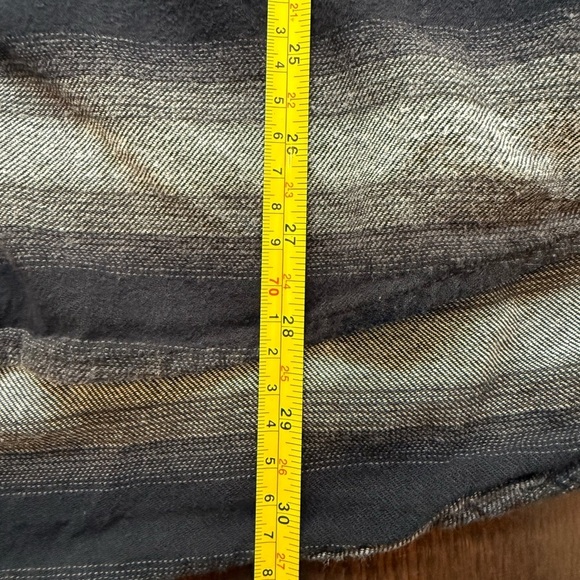 Chaps Black White Brushed Flannel Long Sleeve Button Down Shirt Size XL - Picture 4 of 7